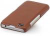 StilGut® Book Type, Genuine Leather Case, Cover for BlackBerry Z30, Cognac Brown