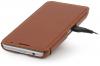 StilGut® Book Type, Genuine Leather Case, Cover for BlackBerry Z30, Cognac Brown