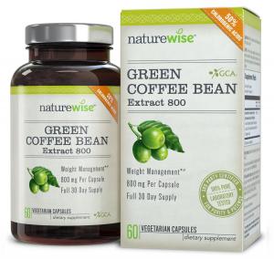 NatureWise Green Coffee Bean Extract 800 with GCA Natural Weight Loss Supplement, 60 Caps