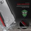 iPhone 7 Case Zizo Shock [Liquid Clear] Shockproof Protection [Titanium Metal Bumper] iPhone 7 Cover [FREE Tempered Glass Screen Protector]