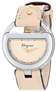 Salvatore Ferragamo Women's FG5030014 BUCKLE Analog Display Swiss Quartz Beige Watch