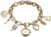 Anne Klein Women's  10-7604CHRM Swarovski Crystal Gold-Tone Charm Bracelet Watch