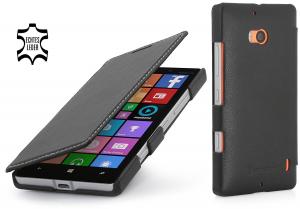 StilGut® Book Type, Leather Case for Nokia Lumia 930 & Lumia Icon (Verizon Wireless), Black Nappa