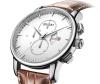 BUREI Men's Wrist Watches with Day Date Chronograph Brown Leather Strap