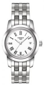 Tissot Classic Dream White Dial SS Link Quartz Ladies Watch T0332101101300