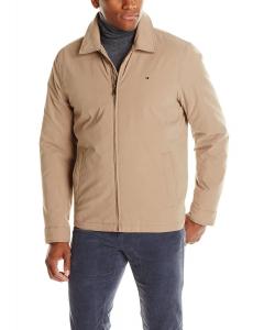 Tommy Hilfiger Men's Micro-Twill Open-Bottom Zip-Front Jacket