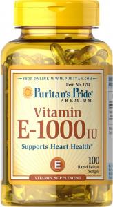 Puritan's Pride Vitamin E-1000 IU-100 Softgels