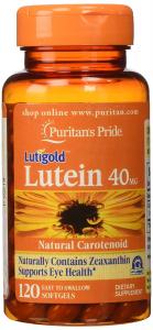 Puritan's Pride Lutein 40 mg with Zeaxanthin-120 Softgels