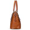 AINIMOER Women's Large Genuine Leather Vintage Shoulder Handbags Ladies Top-handle Purse Cross Body Bag