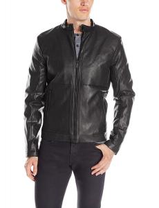 Calvin Klein Men's Faux Leather Perforated Jacket