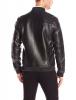 Calvin Klein Men's Premium Leather Mixed Media Bomber Jacket