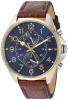 Tommy Hilfiger Men's Quartz Stainless Steel and Leather Casual Watch, Color:Brown (Model: 1791275)