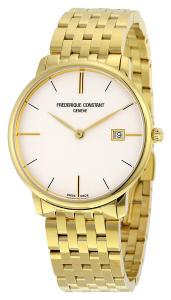 Frederique Constant Slimline Silver Dial Yellow Gold-plated Mens Watch FC-220V5S5B