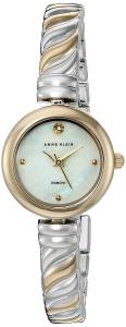 Anne Klein Women's AK/2455MPTT Diamond-Accented Two-Tone Bangle Watch