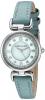 Anne Klein Women's AK/2383MPLB Swarovski Crystal Accented Silver-Tone and Blue Leather Strap Watch