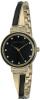 Anne Klein Women's AK/2216BKGB Swarovski Crystal Accented Gold-Tone and Black Bangle Watch