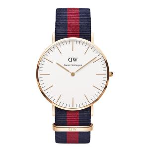 Daniel Wellington Men's 0101DW Classic Rose Gold-Tone Watch with Striped Band