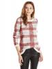 Olive & Oak Women's Plaid Printed Pullover Crew-Neck Sweater