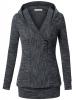 Messic Women's Winter V-Neck Thick Knitted Sweatshirt Pullover Sweater Hoodie Top