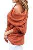Mulisky Women's Loose Cowl Neck Long Sleeve Solid Knitted Pullover Sweater
