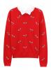 Meters/bonwe Women's Graphic Round Neck Pullover Knit Sweater