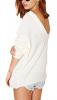 Sarin Mathews Womens Sexy Off the Shoulder Slouchy Oversized Pullover Sweaters