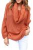 Mulisky Women's Loose Cowl Neck Long Sleeve Solid Knitted Pullover Sweater