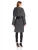 Badgley Mischka Women's Sloan Oversized Wool Wrap Coat with Convertible Collar