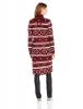 Jack by BB Dakota Women's Maribeth Intarsia Printed Maxi Sweater Cardigan with Fringe