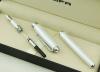 Erofa Regal Pearl White Fountain Pen Man-made Diamond Clip Germany Irdium Medium Nib Size with Luxury Gift Box