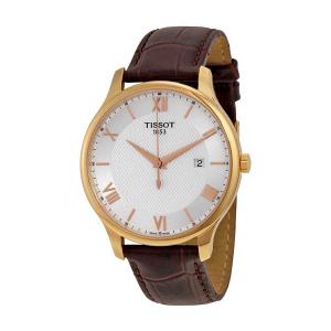 Tissot T0636103603800 Tradition Leather Mens Watch - Silver Dial