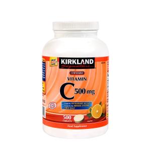 Kirkland Vitamin C (500 mg), 500-Count, Tangy Orange,  Chewable Tablets