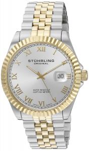 Stuhrling Original Men's 599G.04 Analog Swiss Quartz Two-Tone Link Bracelet Watch