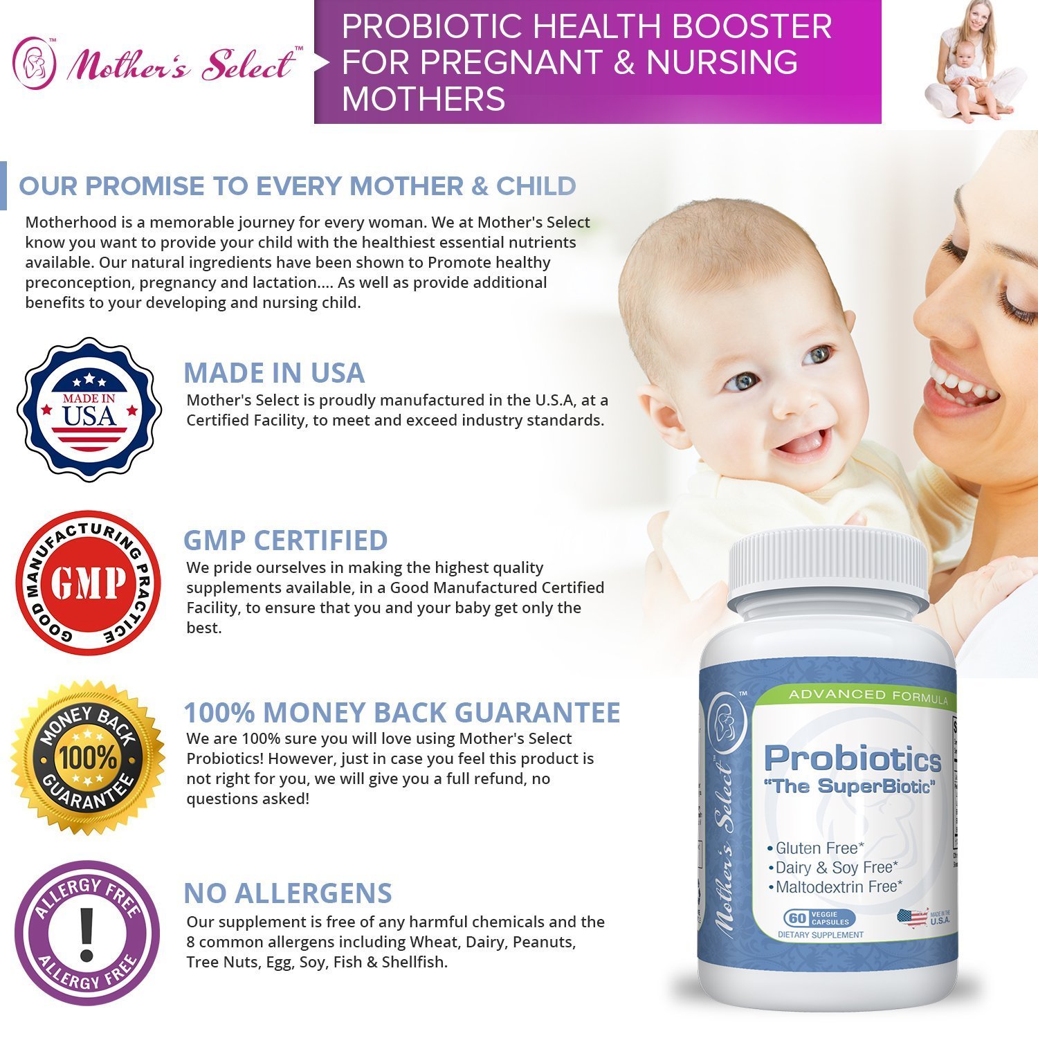 Probiotics For Pregnant & Breastfeeding Women Mother’s Select