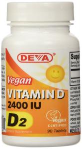 Deva Vegan Vitamins Vegan Vitamin D 2400 IU, D2, 90-Count
