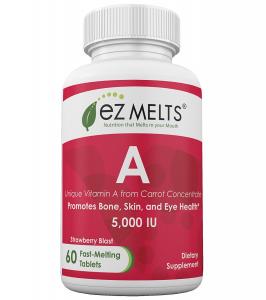EZ Melts Vitamin A, 5,000 IU, Fast Melting Tablets