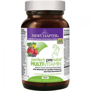 New Chapter Perfect Prenatal Vitamins Fermented with Probiotics + Folate + Iron + Vitamin D3 + B Vitamins + Organic Non-GMO Ingredients - 96 ct