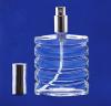3.4 Ounce (100 ml) Ribbed Glass Empty Refillable Replacement Glass Perfume or Cologne Bottle with Spray Applicator (EB17)