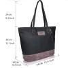 ZMSnow Designer PU Leather Tote Handbag Shoulder Mix Color Bag for Women Girl Work School