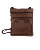 Roma Genuine Leather Multi-Pocket Crossbody Purse Bag