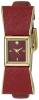 kate spade new york Women's 1YRU0902 Kenmare Gold-Tone Stainless Steel Watch with Red Leather Band