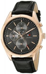 Tommy Hilfiger Men's 1791125 Sport Lux Analog Display Quartz Black Watch