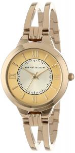 Anne Klein Women's AK/1440CHGB Everyday Classics Gold-Tone Open Bangle Watch