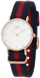 Daniel Wellington Women's 0905DW Oxford Stainless Steel Watch With Striped Nylon Band