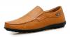 Shinysky Men's Genuine Leather Casual Slip On Loafers Driving Shoes
