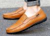 Shinysky Men's Genuine Leather Casual Slip On Loafers Driving Shoes