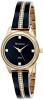Armitron Women's 75/5208BKGPBK Swarovski Crystal Accented Gold-Tone and Black Bangle Watch