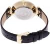 Anne Klein Women's AK/1396BMBK Gold-Tone Black Mother-Of-Pearl Dial Leather Dress Watch