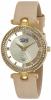 Burgi Women's BUR104YG Crystal Accented Yellow Gold Swiss Quartz Watch with White and Yellow Gold and See Thru Dial and Cream Satin Strap