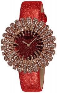 Burgi Women's BUR112RD Crystal Accented Red Quartz Watch with Red Dial and Red Bracelet